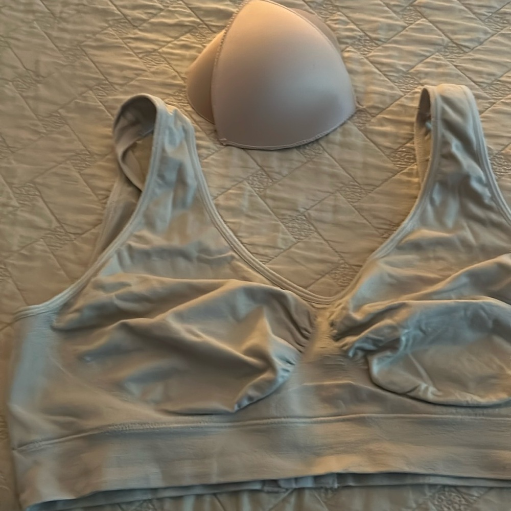 Support bra with cup inserts